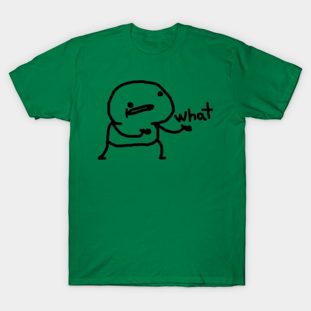 "What" Doodle T-Shirt by CodePixel